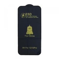 Захисне скло ESD 4S (anti-static) iPhone 12 /12 Pro black тех упаковка