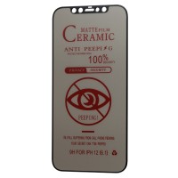 Захисне скло для iPhone 12 / 12 Pro ceramics чорне (OEM)