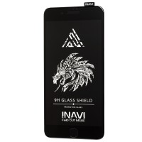 Захисне скло для iPhone 7 Plus / 8 Plus Inavi Premium чорне (OEM)
