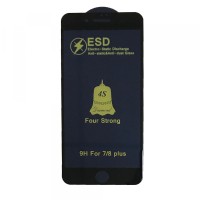 Захисне скло ESD 4S (anti-static) iPhone 7P/8P black тех упаковка
