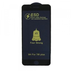 Захисне скло ESD 4S (anti-static) iPhone 7P/8P black тех упаковка