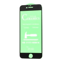 Захисне скло для iPhone 6 ceramics anti-shock чорне (OEM)