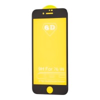 Захисне скло 6D для iPhone 7/8 чорне (OEM)