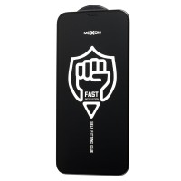 Захисне скло для iPhone 12/12 Pro Moxom чорне