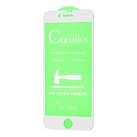 Захисне скло для iPhone 7/8 ceramics anti-shock біле (OEM)
