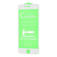 Захисне скло для iPhone 7/8 ceramics anti-shock біле (OEM)
