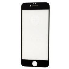 Захисне 4D скло для iPhone 6/6S + сітка на динамік чорне (OEM)