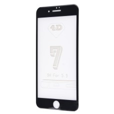 Захисне скло 4D для iPhone 7 Plus Full Screen чорний (OEM)