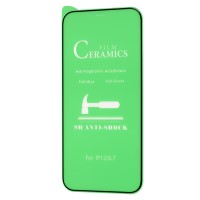 Захисне скло для iPhone 12 Pro Max ceramics anti-shock чорне (OEM)