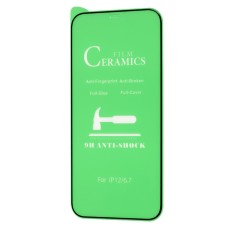 Захисне скло для iPhone 12 Pro Max ceramics anti-shock чорне (OEM)