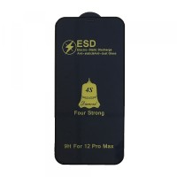 Захисне скло ESD 4S (anti-static) iPhone 12 Pro Max black тех упаковка