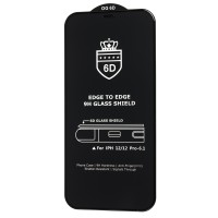 Захисне скло 6D для iPhone 12/12 Pro OG Crown (сітка) чорне