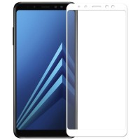 Захисне скло Samsung Galaxy A8+ 2018 (A730) Full Glue біле