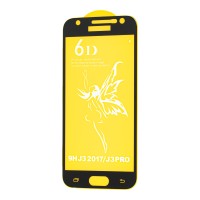 Захисне скло 6D для Samsung Galaxy J3 2017 (J330) чорне (OEM)
