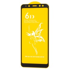 Захисне скло 6D Premium для Samsung Galaxy A8 2018 (A530) чорне (OEM)
