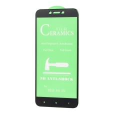 Захисне скло для Xiaomi Redmi 4x "ceramics anti-shock" чорне (OEM)