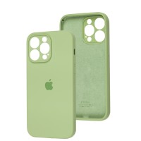 Чохол для iPhone 15 Pro silicone case Full Camera mint