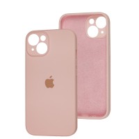Чохол для iPhone 15 silicone case Full Camera chalk pink