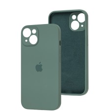 Чохол для iPhone 15 Plus silicone case Full Camera pine green
