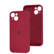 Чохол для iPhone 15 silicone case Full Camera rose red