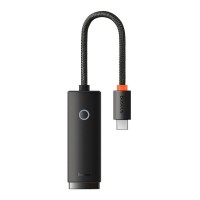 Мережевий адаптер Baseus Lite Series Ethernet Adapter Type-C to RJ45 1000 Mbps 0.225m Black WKQX000301