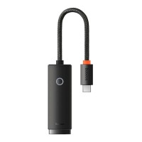 Мережевий адаптер Baseus Lite Series Ethernet Adapter Type-C to RJ45 100 Mbps 0.225m Black WKQX000201