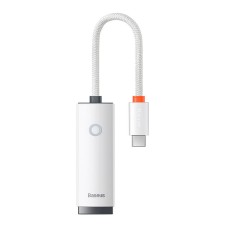 Мережевий адаптер Baseus Lite Series Ethernet Adapter Type-C to RJ45 100 Mbps 0.225m White WKQX000202