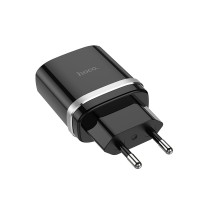 Мережевий зарядний пристрій СЗУ HOCO C12Q Smart 1USB / 3A / 18W / QC3.0 Black