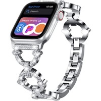 Ремінець Lady band rings для Apple Watch 38mm / 40mm / 41mm Silver