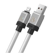 USB кабель Baseus CoolPlay Series Fast Charging Cable USB to Lightning 2.4A 2m White CAKW000502
