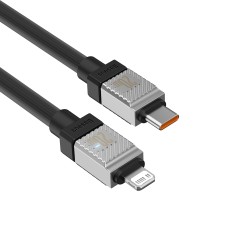 PD Кабель Baseus CoolPlay Series Fast Charging Cable Type-C to Lightning 20W 1m Black CAKW000001