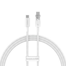 Кабель Baseus Explorer Smart Temperature Control Type-C to Type-C 100W 5A 1m White P10319703221-00