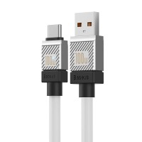 Кабель Baseus CoolPlay Series Fast Charging Cable USB to Type-C 100W 6A 1m White CAKW000602
