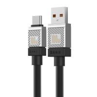Кабель Baseus CoolPlay Series Fast Charging Cable USB to Type-C 100W 6A 1m Black CAKW000601