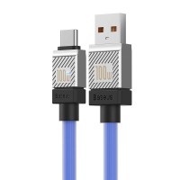 Кабель Baseus CoolPlay Series Fast Charging Cable USB to Type-C 100W 6A 1m Blue CAKW000603