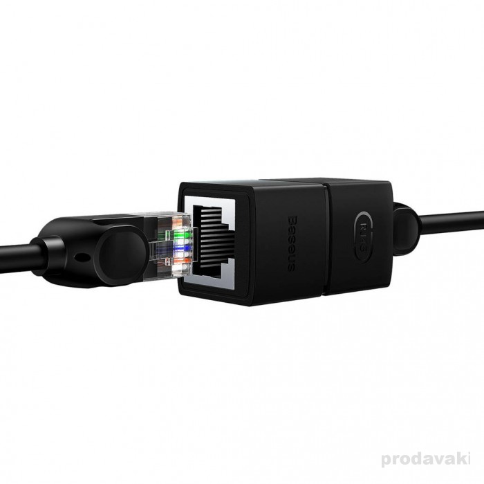 Конектор RJ45 Baseus AirJoy Series Network Cable Connector 2шт Black (B00131100111-00)
