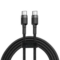 Кабель Baseus Cafule Series Flash charge Data Cable Type-C to Type-C PD2.0 60W 1m Black-Grey CATKLF-GG1