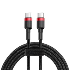 Кабель Baseus Cafule Series Flash charge Data Cable Type-C to Type-C PD2.0 60W 1m Black-Red CATKLF-G91