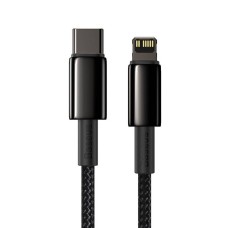 PD кабель Baseus Tungsten Gold Fast Charging Data Cable Type-C to Lightning PD 20W 1m Black CATLWJ-01