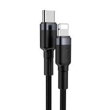 PD Кабель Baseus Cafule Cable Type-C to Lightning PD 20W 1m black-grey (CATLKLF-G1)