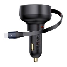 Автомобільний зарядний пристрій Baseus Enjoyment Pro Car Charger Type-C Cable 60W Cluster Black C00057802111-01