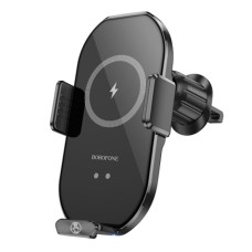 Автомобільний тримач із бездротовою зарядкою BOROFONE BH205 Rusher infrared wireless 15W Black