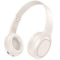 Бездротові Bluetooth навушники HOCO W46 Charm headphones BT 5.3 Milky White