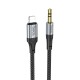 Кабель аудіо AUX кабель Hoco UPA26 Aux to Lightning Cable 1m Black