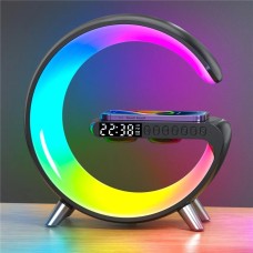 Бездротова зарядка стенд Колонка LED 6N9 RGB WIRELESS FAST CHARGE 15W Black