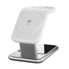 Бездротова зарядка стенд Smart Y10 3 in 1 Fast 15W MagSafe white