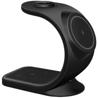 Бездротова зарядка стенд T17 3 IN 1 MagSafe RGB Light (iPhone, iWatch, AirPods) Black