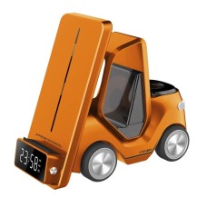 Бездротова зарядка стенд T20 5 IN1 (iPhone, iWatch, AirPods, Clock, Alarm) 15W FAST Orange