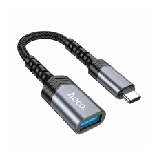 Перехідник Hoco UA24 Adapter OTG Type-C To USB Metal Gray