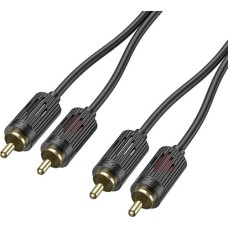 Акустичний кабель Аудіоадаптер Hoco UPA29 Cable 2 RCA To 2 RCA 1.5m Black
